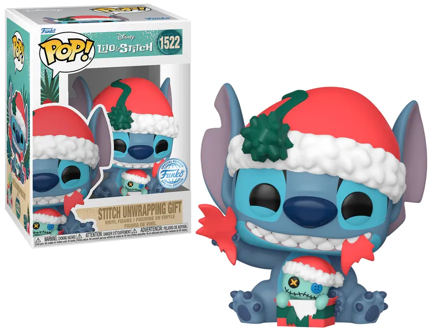 stitch déballant cadeau